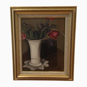 René Guinand, Bouquet de fleurs, 1943, Oil on Canvas, Framed