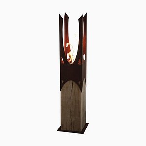 Stefan Traloc, Column & Garden Torch, Nature Crown, 2021, Oak