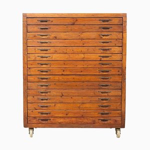 French File Cabinet in Metal and Wood
