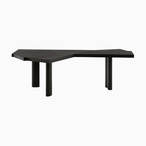 Wood Stained Ventaglio Table in Black by Charlotte Perriand for Cassina