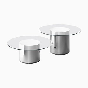 Glass 2001 Side Tables by Ramon Úbeda and Otto Canalda, Set of 2