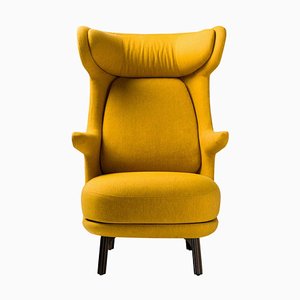 Fauteuil Dino en Tissu Jaune par Jaime Hayon