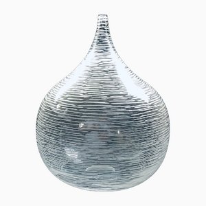 Geriffelte Vase aus Kunstglas, 1970er