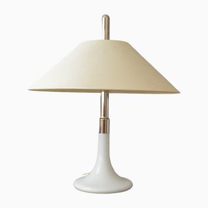 Lámpara de mesa Ml3 de vidrio blanco de Ingo Maurer para Design M, años 80
