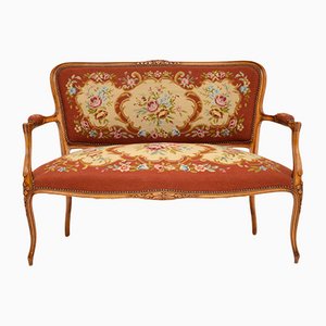 Antikes französisches 2-Sitzer Salon Sofa