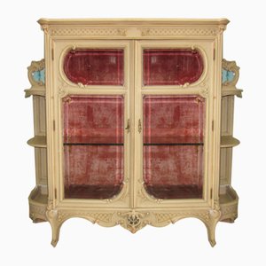 Antique Cabinet Showcase with Provencal Carving