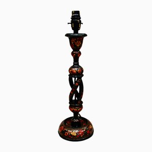 Antike Kashmiri Kerzenständer Tischlampe