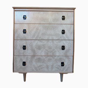Mid-Century Hollywood Regency Pearlescent Formica Small Chest of Drawers, 1960s