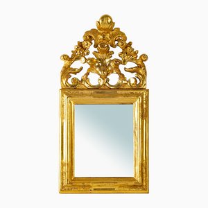 Louis XV Spiegel mit goldenem Holzrahmen