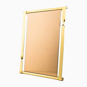 Mid-Century Spiegel mit goldenem Rahmen von Luciano Frigerio