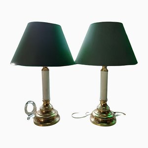 Lampes de Bureau Vintage en Laiton, Set de 2