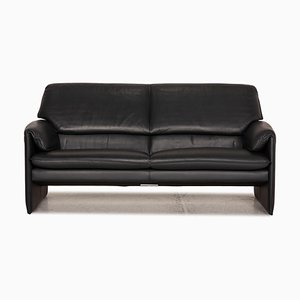 Black Leather Two-Seater Sofa from Leolux