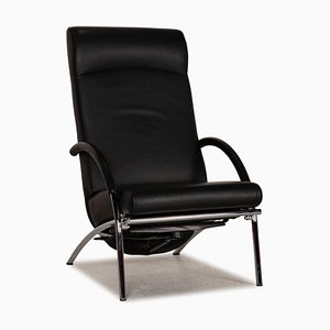Vintage Black Leather Armchair by Blennemann for IP Design