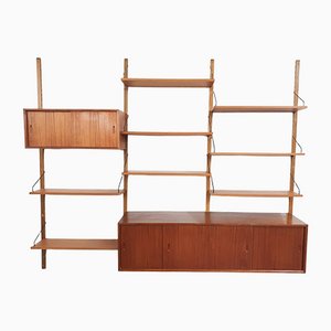 Royal System Wall Unit in Teak by Poul Cadovius, Denmark, 1950s, Set of 2