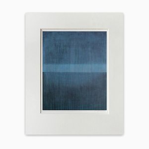 Janise Yntema, Vibration in Blue, 2021, Cold Wax & Oil Stick auf Leinwand