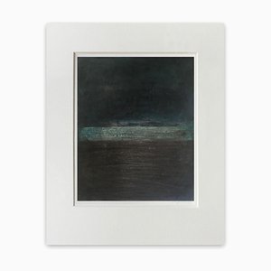 Janise Yntema, Reflective Vibration, 2021, Cera fría y barra de aceite sobre papel de lona