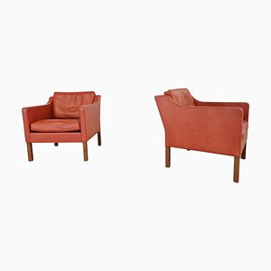 2207 Armchairs by Borge Mogensen for Frederecie Chair Factory, 1980s, Set of 2