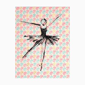 Marcela Zemanova, Bailarina III, 2021, Tinta sobre papel de bellas artes, Enmarcada