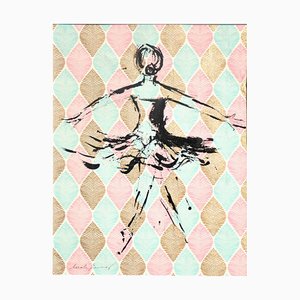 Marcela Zemanova, Ballerina I, 2021, Encre sur Papier Fine Art, Encadré