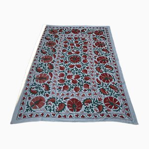 Green and Red Suzani Blanket