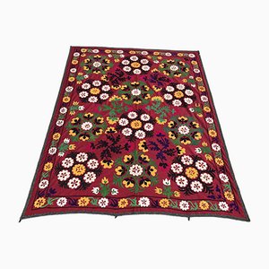 Red Suzani Table Cover