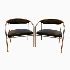 Lounge Chairs in Leather by Henrik Tengler for Hansen & Sørensen, 1990s, Set of 2