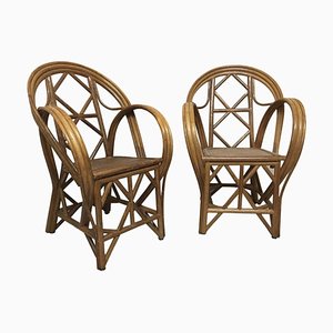 Vintage Rattan Chairs, Set of 2