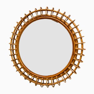 Round Bamboo Mirror, 1970s