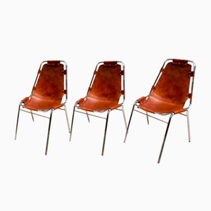 Stühle aus Rindsleder von Charlotte Perriand für Les Arcs, 6er Set