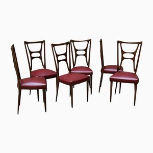 Italian Mid-Century Dining Chairs, Set of 6