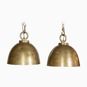 Large 20th Century Brass Plated Spot Lights, 1970, Set of 2
