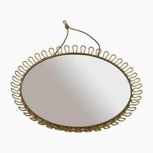 Specchio con cornice in ottone di Josef Frank per Svenskt Tenn