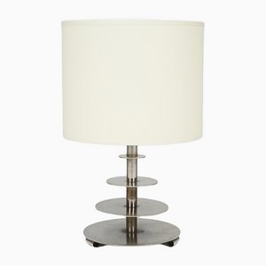 French Modernist Nickel Plated Table Lamp, 1930s