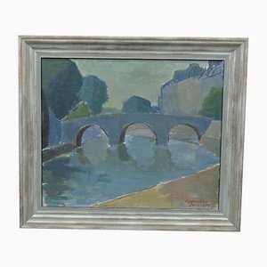 Lennart Rosensohn, Paris, 1948, Oil on Canvas, Framed