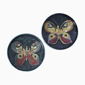 Mid-Century Butterfly Keramikschalen von San Polo, Italien, 2er Set