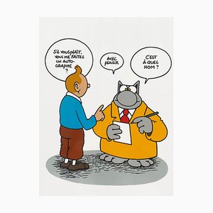 Le chat and Tintin - Philippe Geluck 2020
