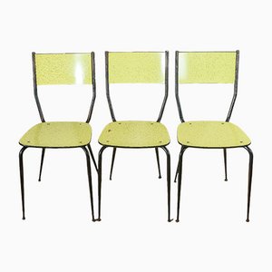 Yellow and Black Sifting Chairs, Set of 3