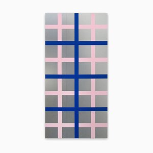 Daniel Göttin, Double Grid 4, 2016, 2016, cinta adhesiva sobre aluminio anodizado