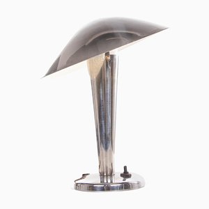 Lampada da tavolo a fungo in metallo cromato di Napako / Josef Hurka, anni '50