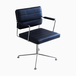Black Leather HT 2012 Time Chair by Henrik Tengler for One Collection
