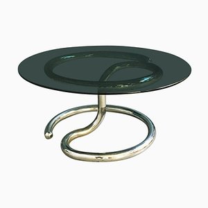Italian Space Age Smoked Glass Anaconda Coffee Table by Paul Tuttle, 1970s