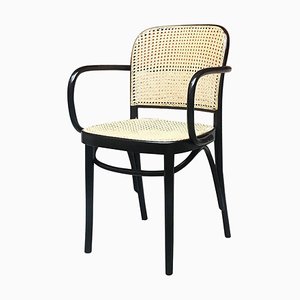 Mid-Century Italian Modern Wood and Straw Chair, 1960s