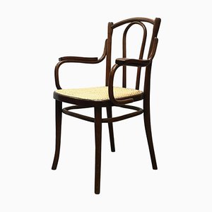 Early 20th Century Austrian Wood and Vienna Straw Chair by Thonet, 1900s