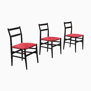 Mid-Century Italian Lightweight Chairs by Gio Ponti for Cassina, 1951, Set of 3