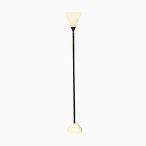 Lampadaire Mid-Century en Laiton, Verre et Fer, Italie, 1950s