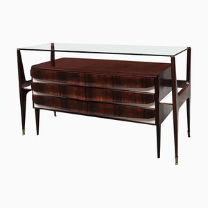 Mid-Century Italian Wooden Sideboard with Drawers in Style of Ico Parisi, 1950s
