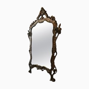 Baroque Italian Mirror with Wooden Frame, 1950s