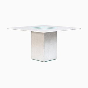 Squared Dining Marble Table by Gianfranco Frattini, 1985
