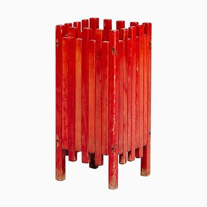 Italian Umbrella-Stand in Painted Wood by Ettore Sottsass for Poltronova, 1962