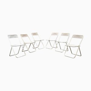 Mid-Century Modern Italian Outdoor Folding Metal Chairs, 1980s, Set of 6